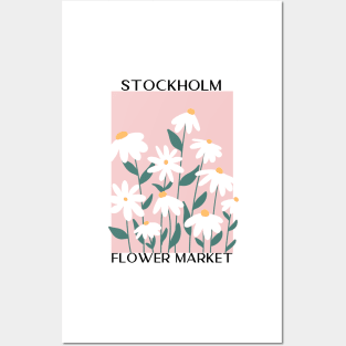 Abstract Flower Market Illustration 120 Posters and Art